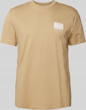 Tommy Jeans T-Shirt mit Label-Print in Beige, Größe XL
