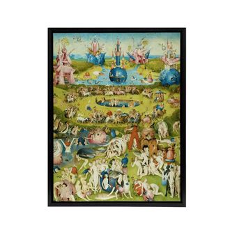 Artery8 Bosch Garden Earthly Delights Framed Canvas Wall Art Print | Size: W24 x H32