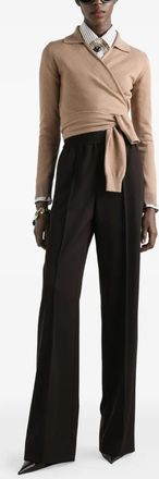 Dolce & Gabbana Womens Beige Wrap Cardigan In Cashmere - Tan - Size EU 36 (Womens)