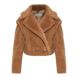 Max Mara Faux Fur & Shearling Jackets, female, Brown, Size: S Santos Two-Piece Fur Coat