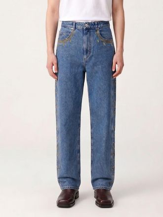 Isabel Marant Jeans Jorian baggy a gamba larga in denim con ricami