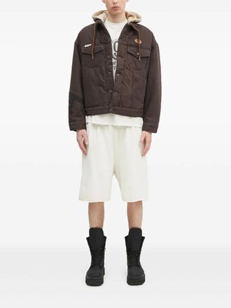 Aape By A Bathing Ape appliqué-detail denim jacket - men - Polyester/Polyamide/Cotton - M - Brown