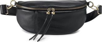 Hobo Hunter Medium Belt Bag Cross Body Handbags Black, Cotton/Leather