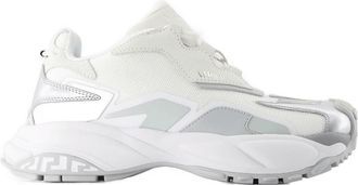 Versace Mens Leather Low-Top Sneaker White Calfskin