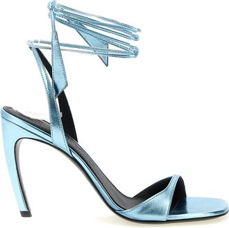 The Attico Blue Calfskin Stiletto Heel Womens Sandals
