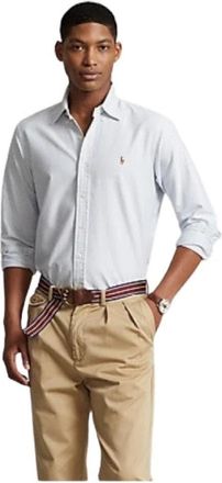 Polo Ralph Lauren Gestreept Oxford overhemd - Heren - Zakelijke Overhemden - Blauw - 2XL - Katoen - Overhemden