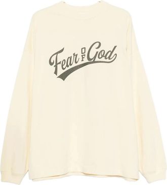 Fear of God Merch Long Sleeve Tee - Heren - Longsleeves - Beige - 2XL - Katoen - Tops