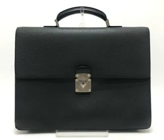 Louis Vuitton Ardoise Black Taiga Leather Briefcase (Pre-Owned)