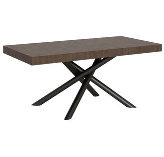 Itamoby Mesa extensible 90x180/284 cm efecto madera nogal, hierro