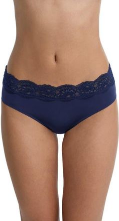 Skarlett Blue Divine Lace Trim Hipster in Nocturnal at Nordstrom, Size X-Large