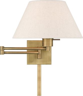 Livex Lighting Livex 1 Lt Antique Brass Swing Arm Wall Lamp