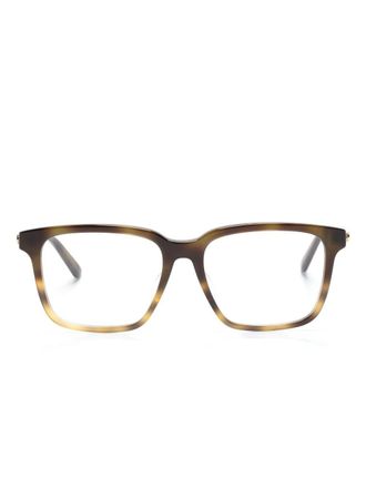 Gucci square-frame glasses - unisex - Acetate - 54 - Brown