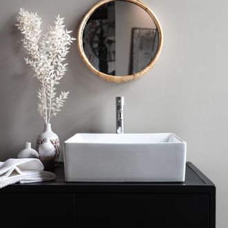 Tikamoon Lavabo cuadrado de cerámica