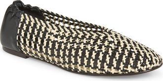 Freda Salvador Woven Ballet Flat in Vanilla Woven Calf at Nordstrom, Size 7.5