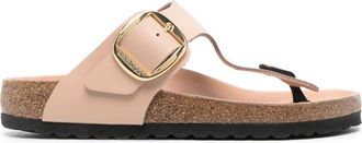 Birkenstock Gizeh leather sandals - women - Patent Calf Leather/Calf Leather/Polyethylene vinyl acetate (PEVA) - 39 Regular - Pink