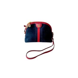 Gucci Pre-owned Ophidia Cross Body Bag - Dames - Pre-owned - Blauw - Maat: ONE Size Leer