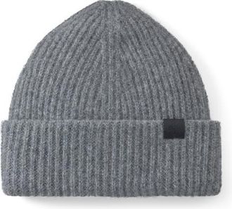 Mulberry Chunky Ribbed Beanie in Dark Grey Melange at Nordstrom