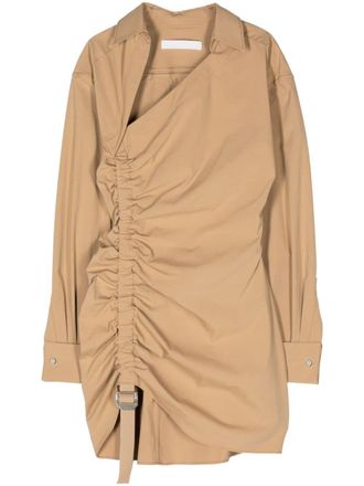 Dion Lee Abito corto asimmetrico - Marrone