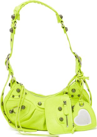 Balenciaga Borsa a spalla con borchie - Verde