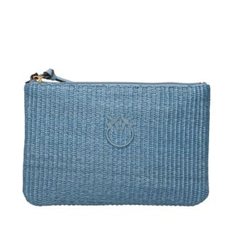 Pinko Clutches, female, Blue, Size: ONE SIZE Pochette Rafia