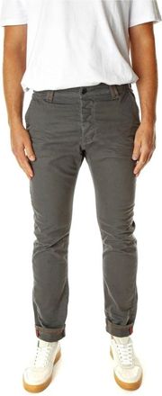 Blue de Gênes Broeken, Heren, Grijs, W34 L34, Robuste Chino Broek