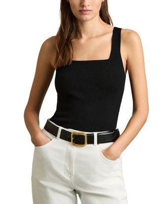 Reiss Harper Square Neck Knitted Vest