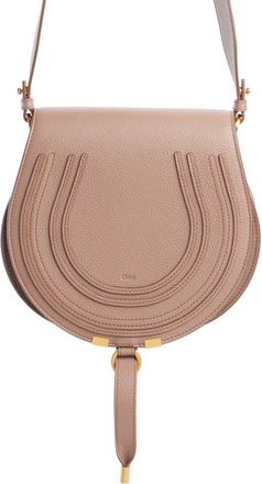 Chloé Large Marcie Leather Crossbody Bag in Woodrose at Nordstrom