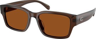 Coach HC8441U CBY96 591173 Mens Sunglasses Brown Size 55