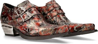 New Rock 7960-S5 Flower Leather Paisley Shoes