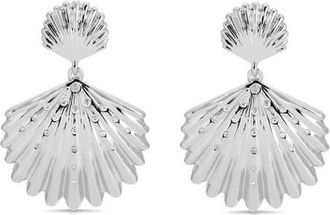 Ettika Sun Drenched Shell Drop Earrings in Silver at Nordstrom