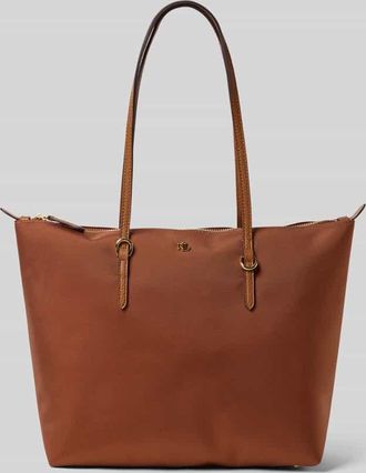 Lauren Ralph Lauren Tote Bag mit Label-Applikation Modell KEATON in Beige, Größe 1