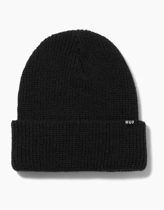 HUF Mens HUF Set Usual Black Beanie Hat - Size: ONE size