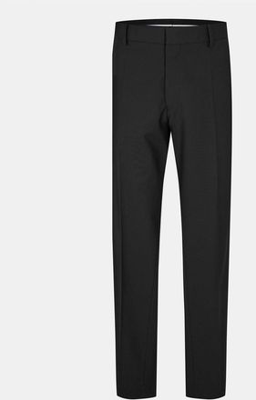 HUGO BOSS Mens Solid Patterned Straight Chinos in Black - Size Small