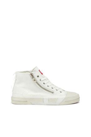Diesel S-D-Verse - Sneakers in frayed canvas with D logo - Sneakers - Man - White