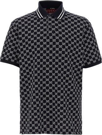 Gucci Gg Polo Blu-Uomo