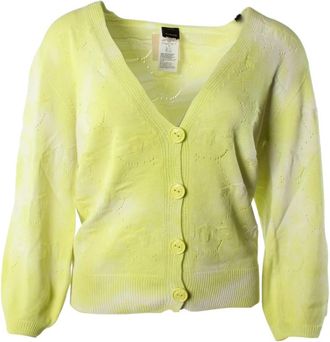 Pinko Geel Vest - Dames - Vesten - Geel - M - Polyester - Truien & Vesten