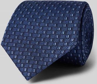Joop Krawatte aus Seide im Allover-Look (8 cm) in Marine, Gr&ouml;&szlig;e 1