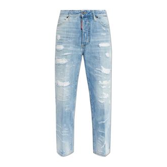 Dsquared2 Cropped Jeans, female, Blue, Size: 4XS Boston Jeans