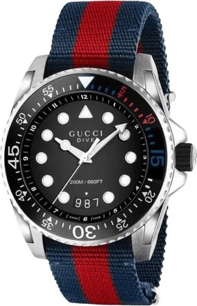 Gucci Accessoires, Heren, Grijs, ONE Size, Nylon, Duikhorloge