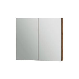 Vicco Armario Con Espejo Para Ba&ntilde;o Lotta, Roble, 79.7 X 73.2 Cm Con 2 Puertas, Vicco