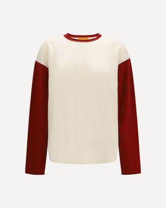 Guest In Residence Baseball Oversized Crew Sweater Female XS