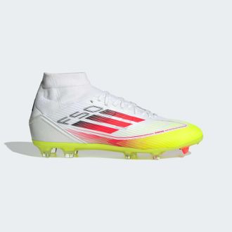 adidas adidas Performance Womens F50 League Mid Firm/Multi-Ground Boots - White/Red - Size UK 3.5