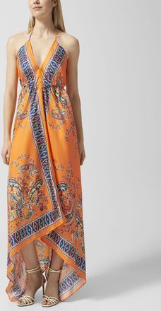 Etro Womens Paisley pattern pure silk halter dress