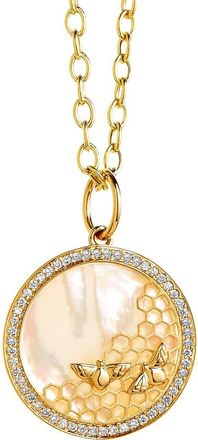 Syna Bee Hive Charm in Mother Of Pearl at Nordstrom, Size Large
