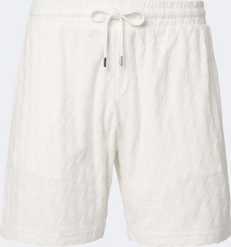 Frescobol Carioca Terry-trimmed cotton blend shorts