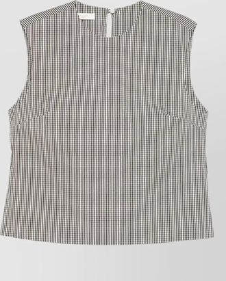 Incotex edith sleeveless top check pattern back