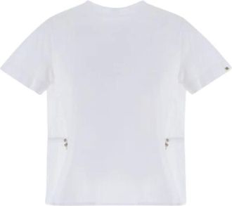 Herno Chic Cotton Jersey & New Techno Taffeta T-shirt - female - Herno - T-Shirts - White - XS - Tops