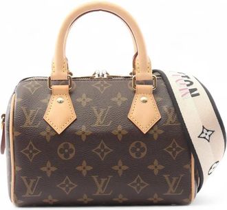 Louis Vuitton 2021-2025 Monogram Speedy Bandouliere 20 tas - Bruin