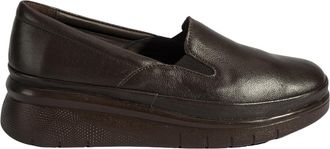 Desa Woman Slip-Ons - Leather Upper, Wedge Heel, Slip-On, Breathable | Brown - 38