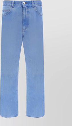 Marni straight leg cotton jeans with contrast stitching